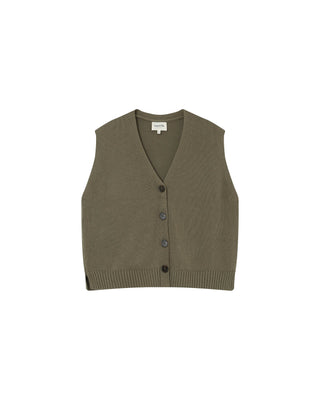 Knit cardigan khaki Pancake
