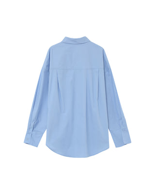 Chemise oversize en coton bleu Paris