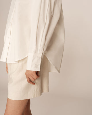Chemise oversize en coton ecru Paris