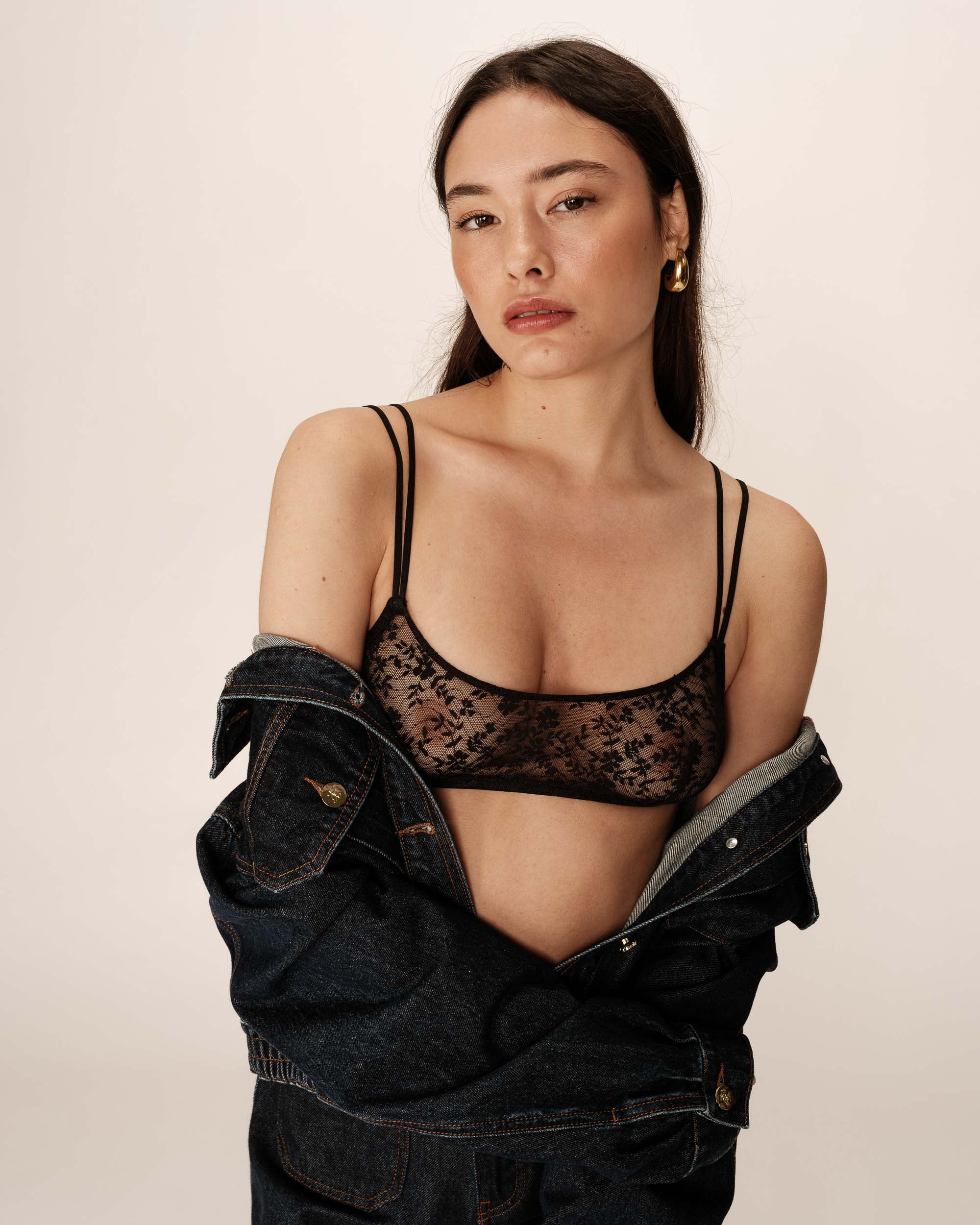 Brassiere en dentelle noir Parker