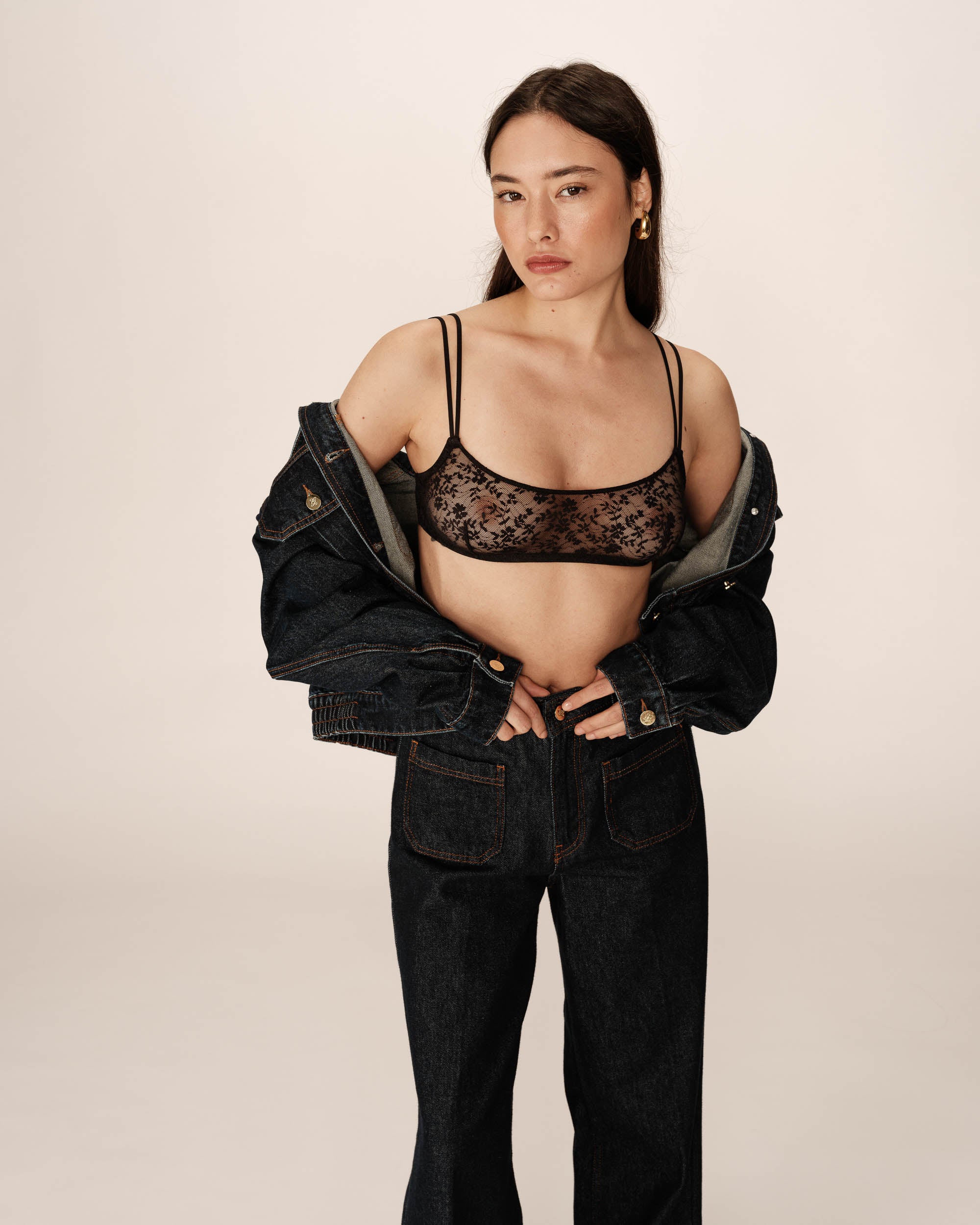 Brassiere en dentelle noir Parker