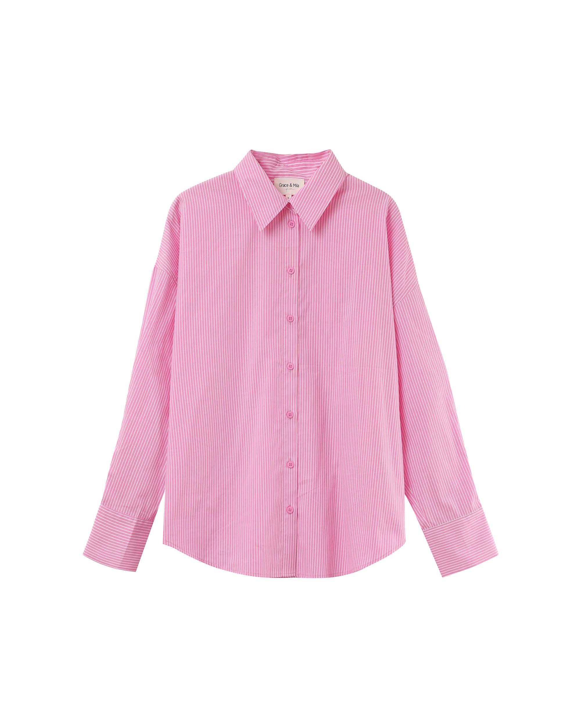 Chemise oversize a rayures rose Parsons