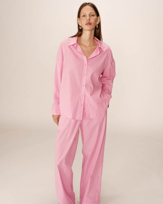 Chemise oversize a rayures rose Parsons