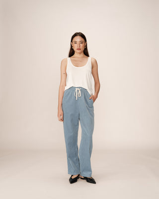 Pantalon en velours bleu Paul