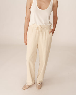 Pantalon en velours ecru Paul