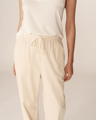 Pantalon en velours ecru Paul