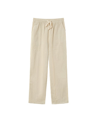 Pantalon en velours ecru Paul