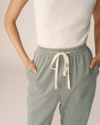 Pantalon en velours vert Paul