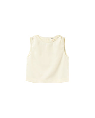 Ruched straight crop top ecru Paume_13157