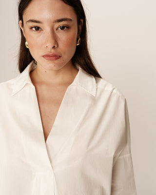 Loose cotton blouse ecru Pavel_12952