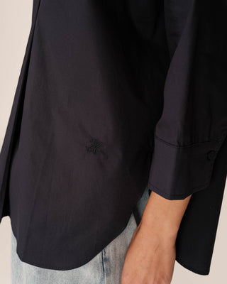 Loose cotton blouse navy Pavel_12952