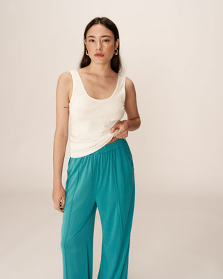 Pantalon fluide en modal aqua Pax