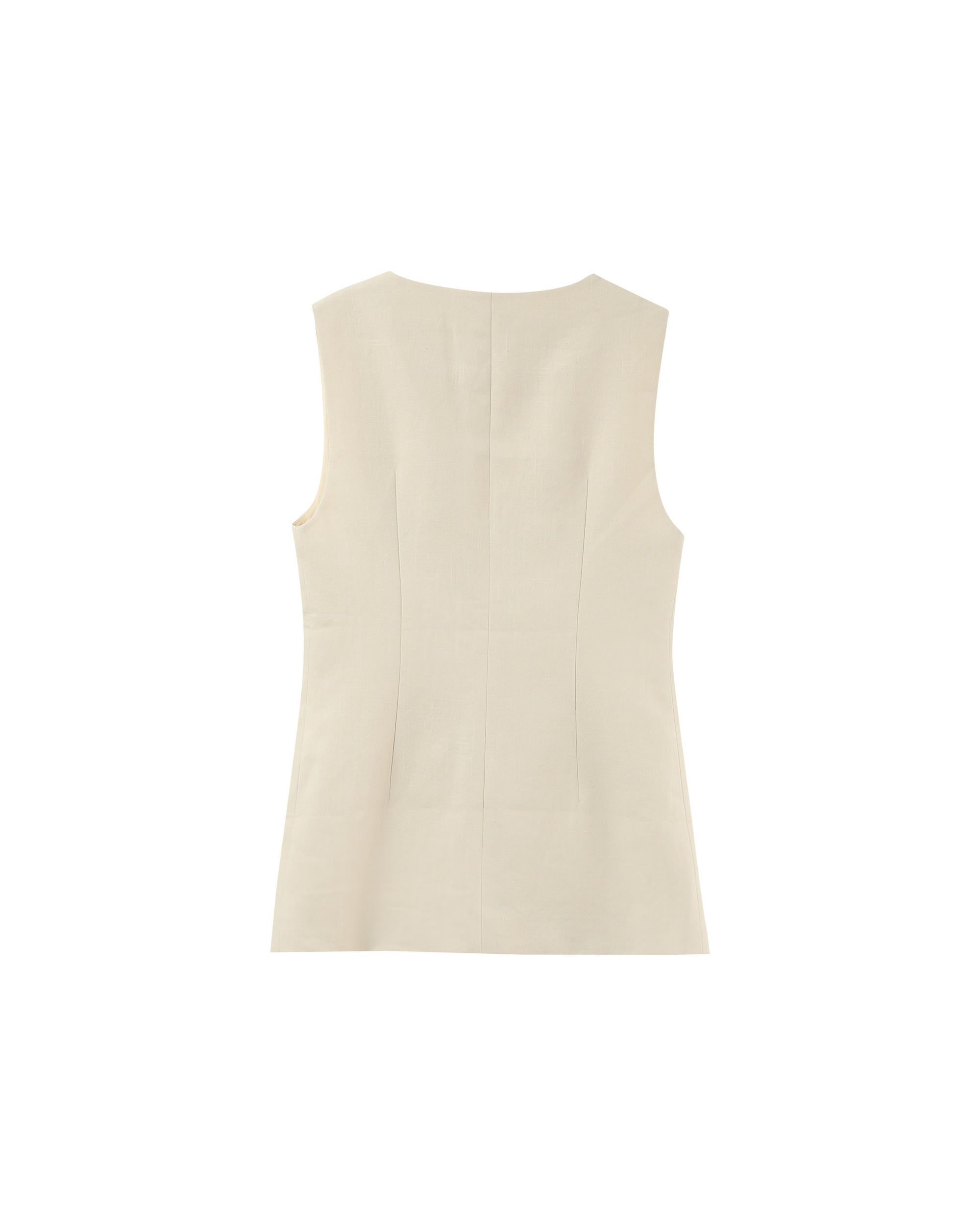 Sleeveless waistcoat beige Paz