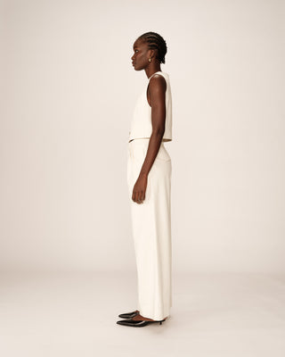 Buttoned straight waistcoat ecru Penn