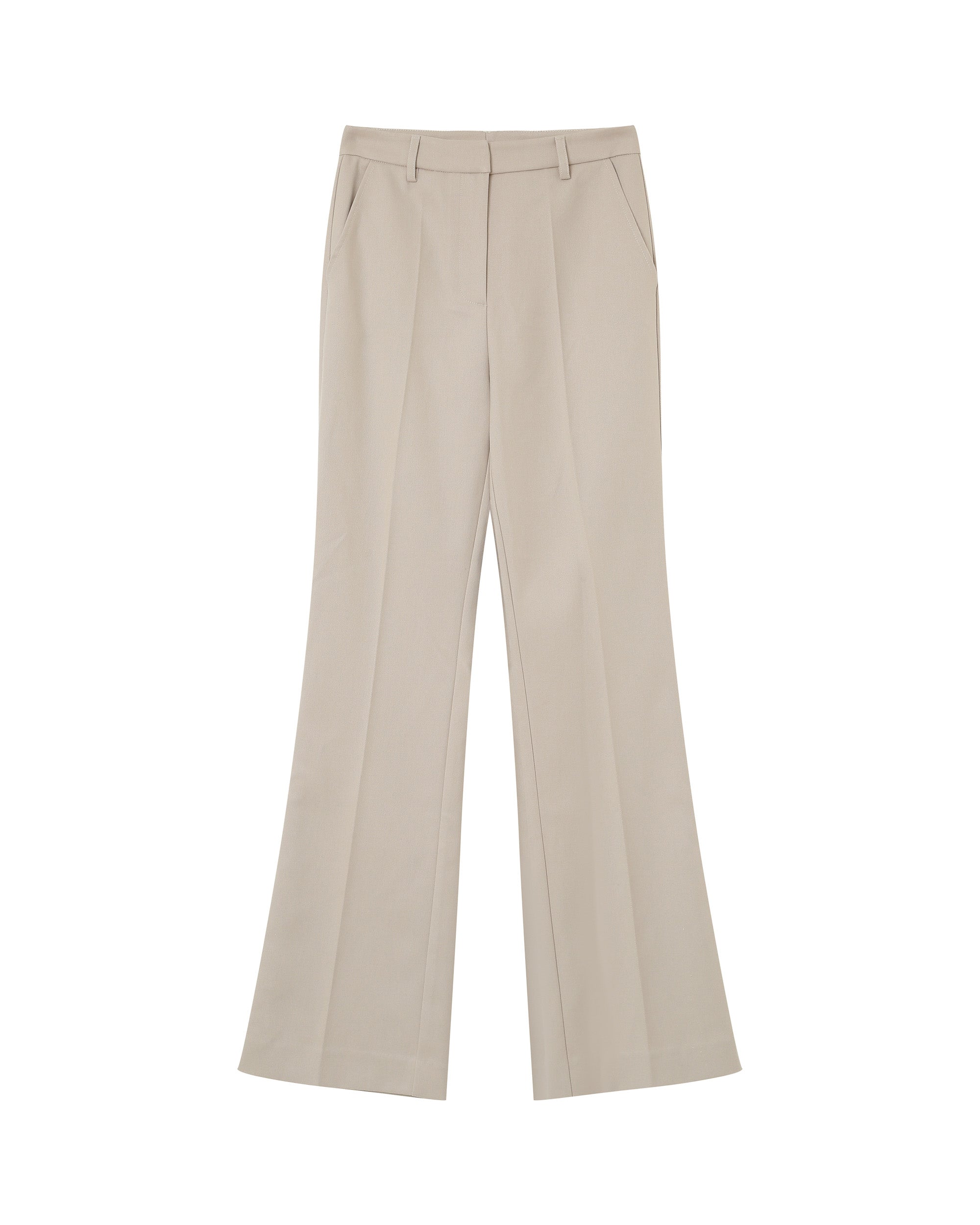 Pantalon tailleur evase beige People