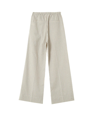Pantalon raye elastique beige Perry