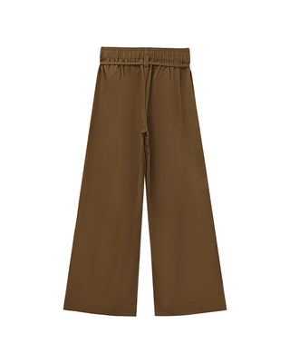 Pantalon large elastique marron Peterson