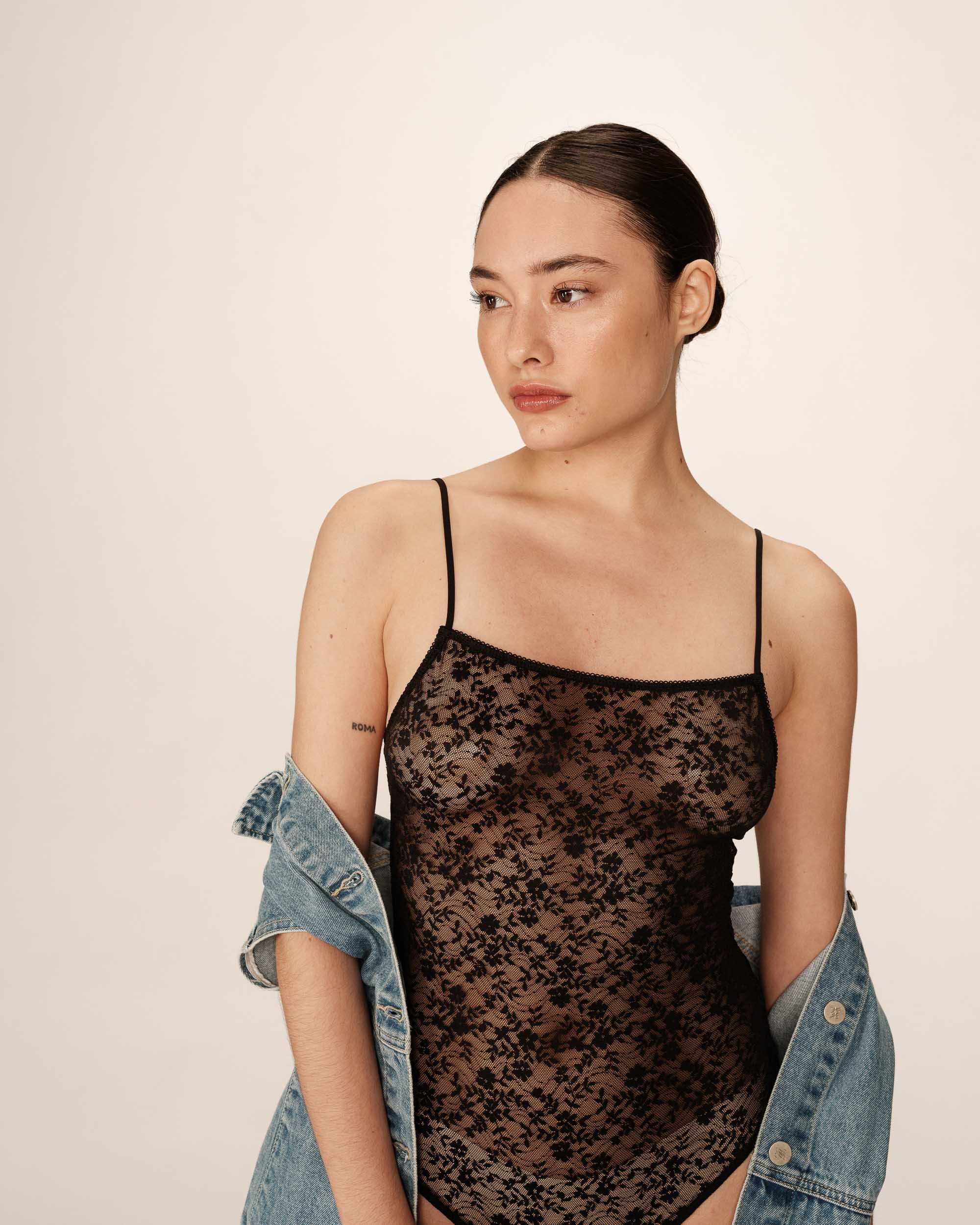 Body en dentelle noir Petillante