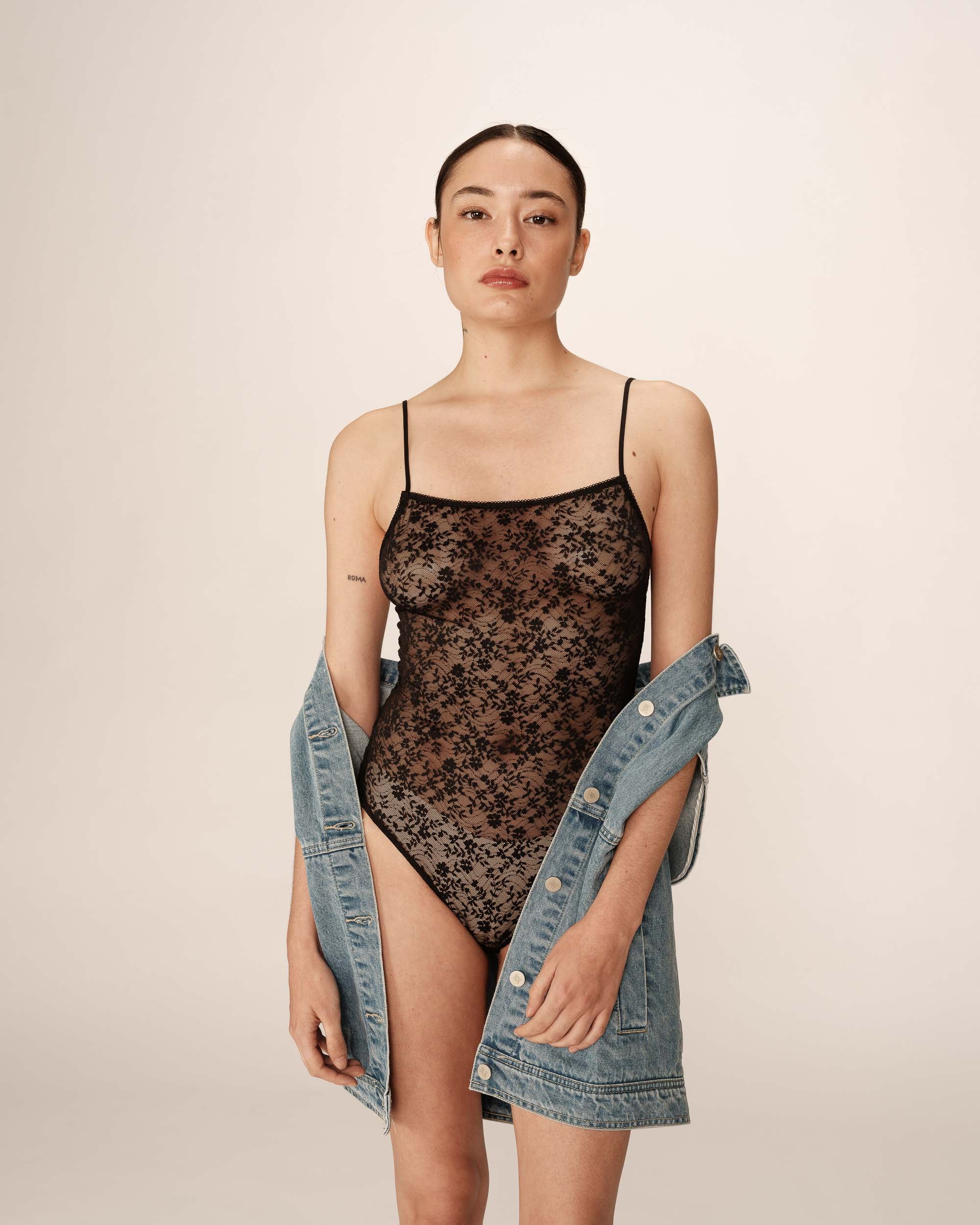 Body en dentelle noir Petillante