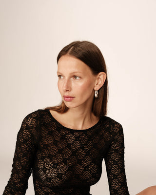 Long-sleeved body black Petra