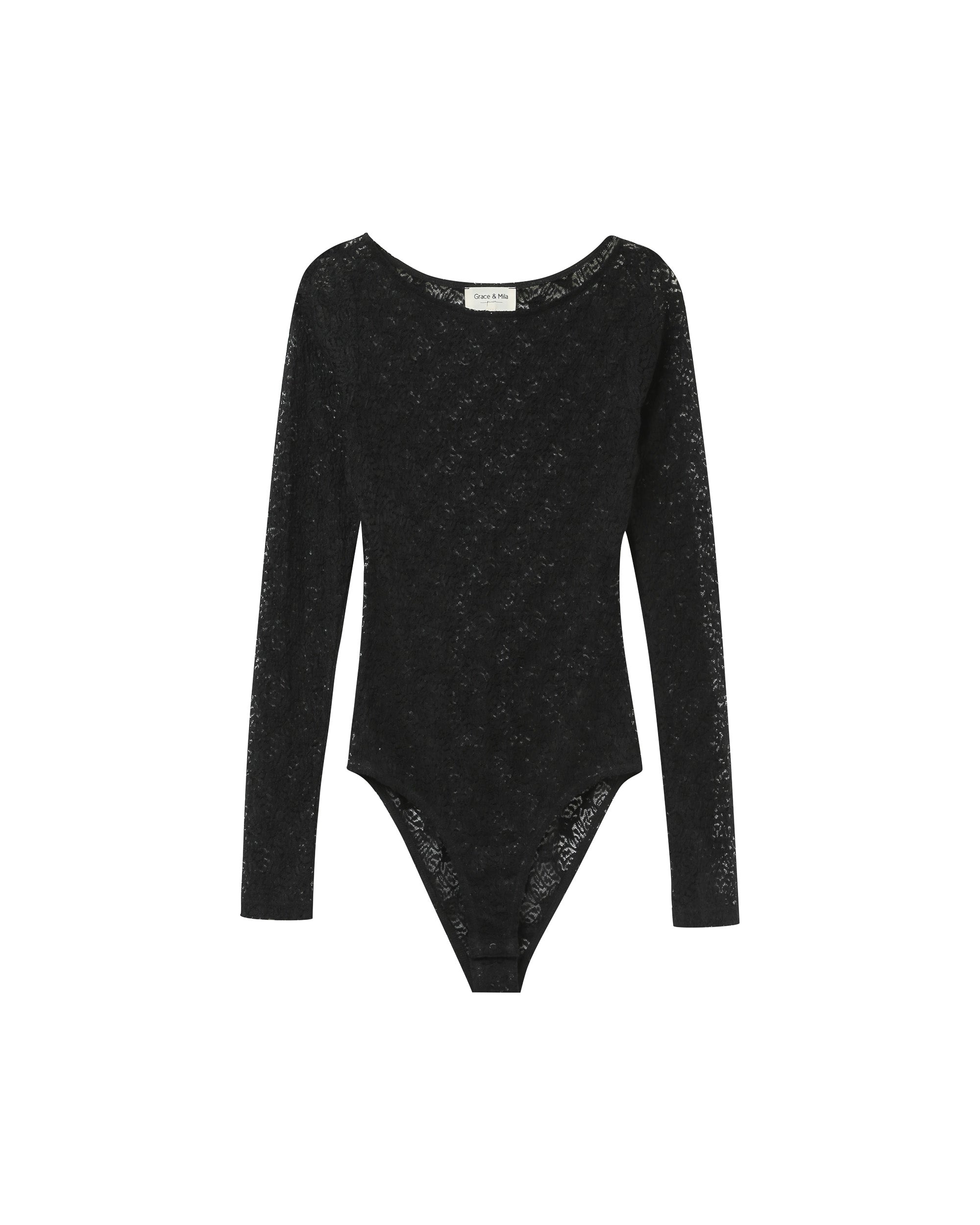 Long-sleeved body black Petra