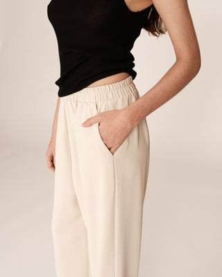 Pantalon fluide elastique ecru Picasso