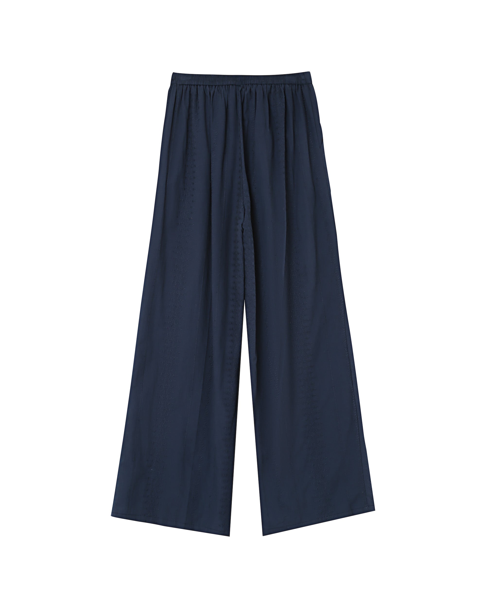 Embroidered wide trousers navy Piccoli_13025