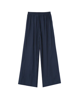 Pantalon brode large marine Piccoli