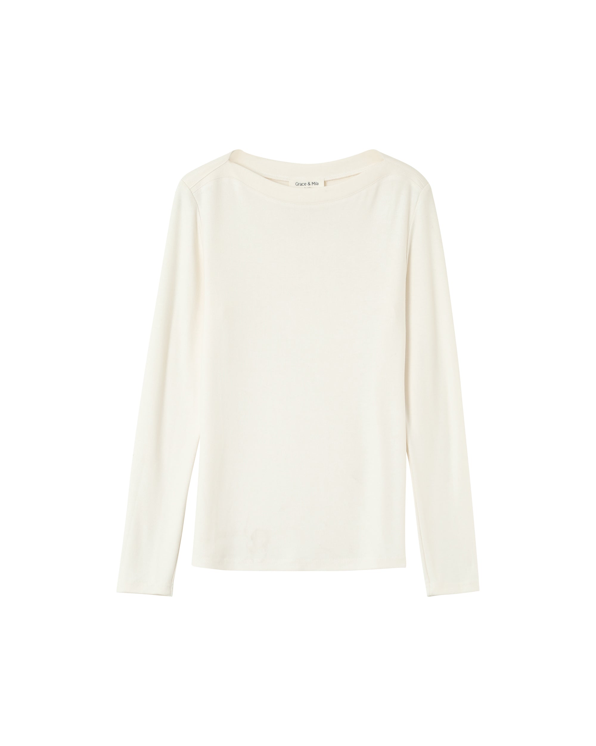 Longsleeved jersey top ecru Pierrot_13095