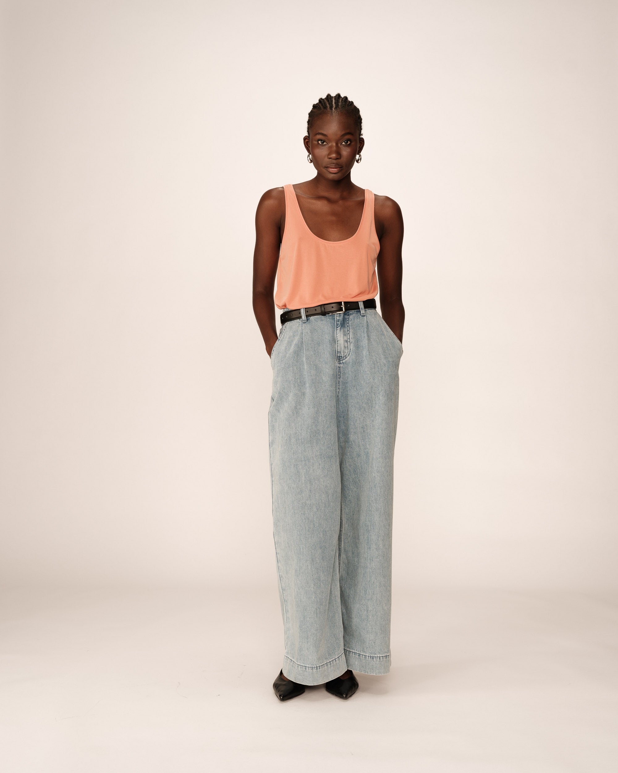 Debardeur fluide en modal peche Pie