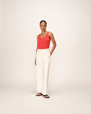 Debardeur fluide en modal rouge Pie