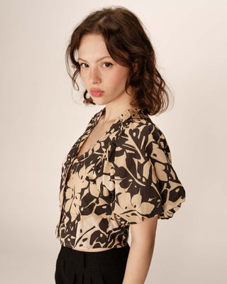 Floral print blouse beige Pineapple_13078