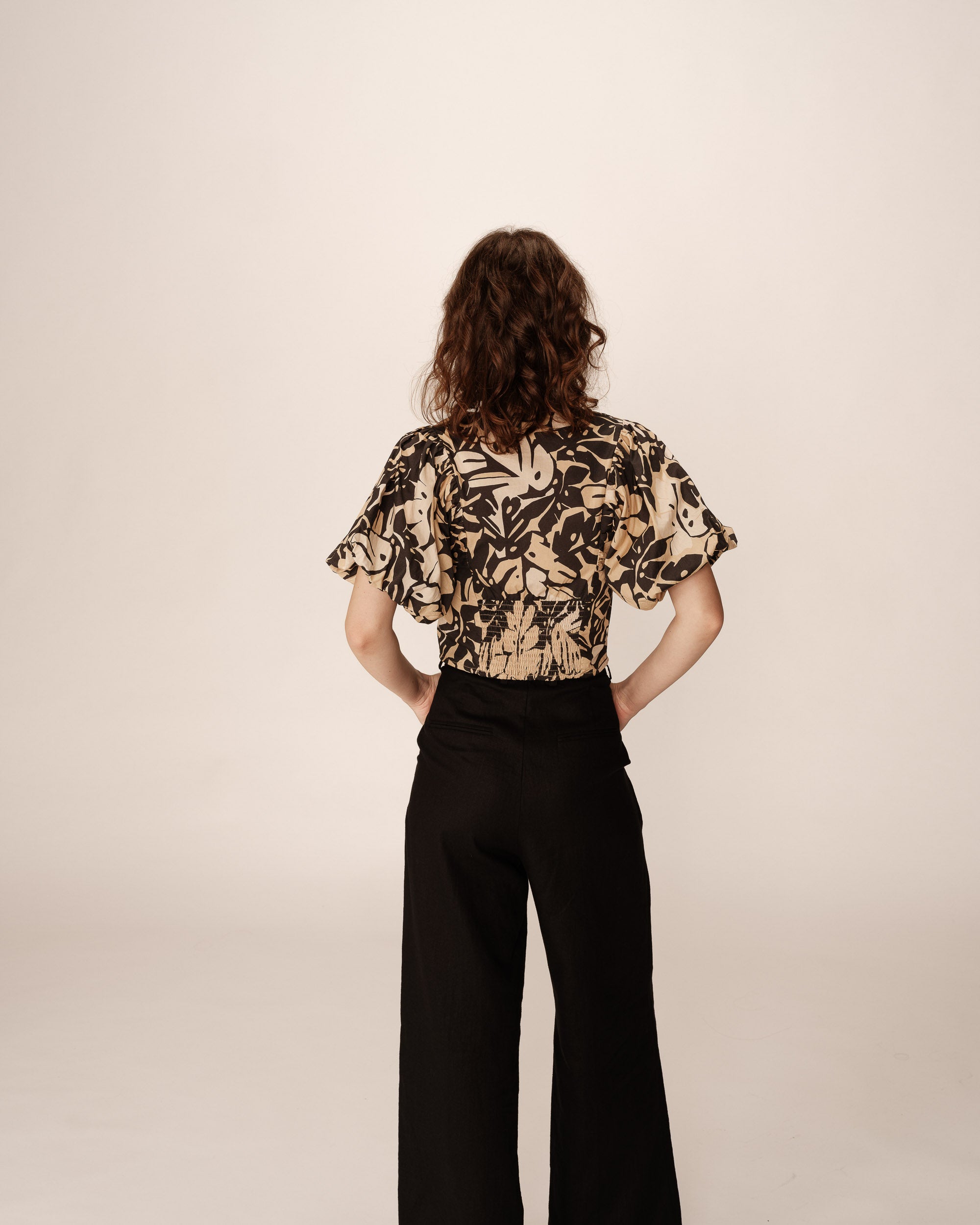 Blouse imprimée floral beige Pineapple