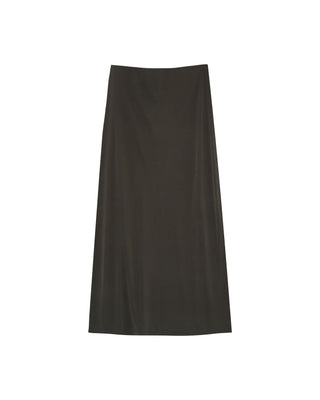 Jupe longue fluide kaki Please