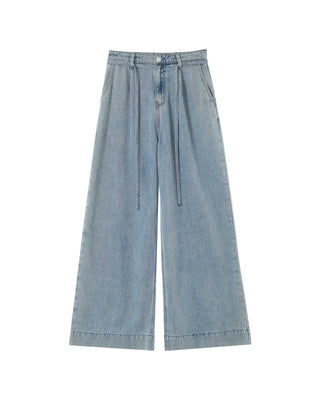 Oversized denim jeans sky blue Pompon