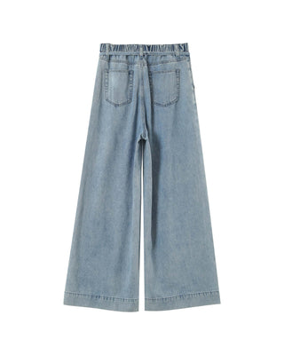 Oversized denim jeans sky blue Pompon