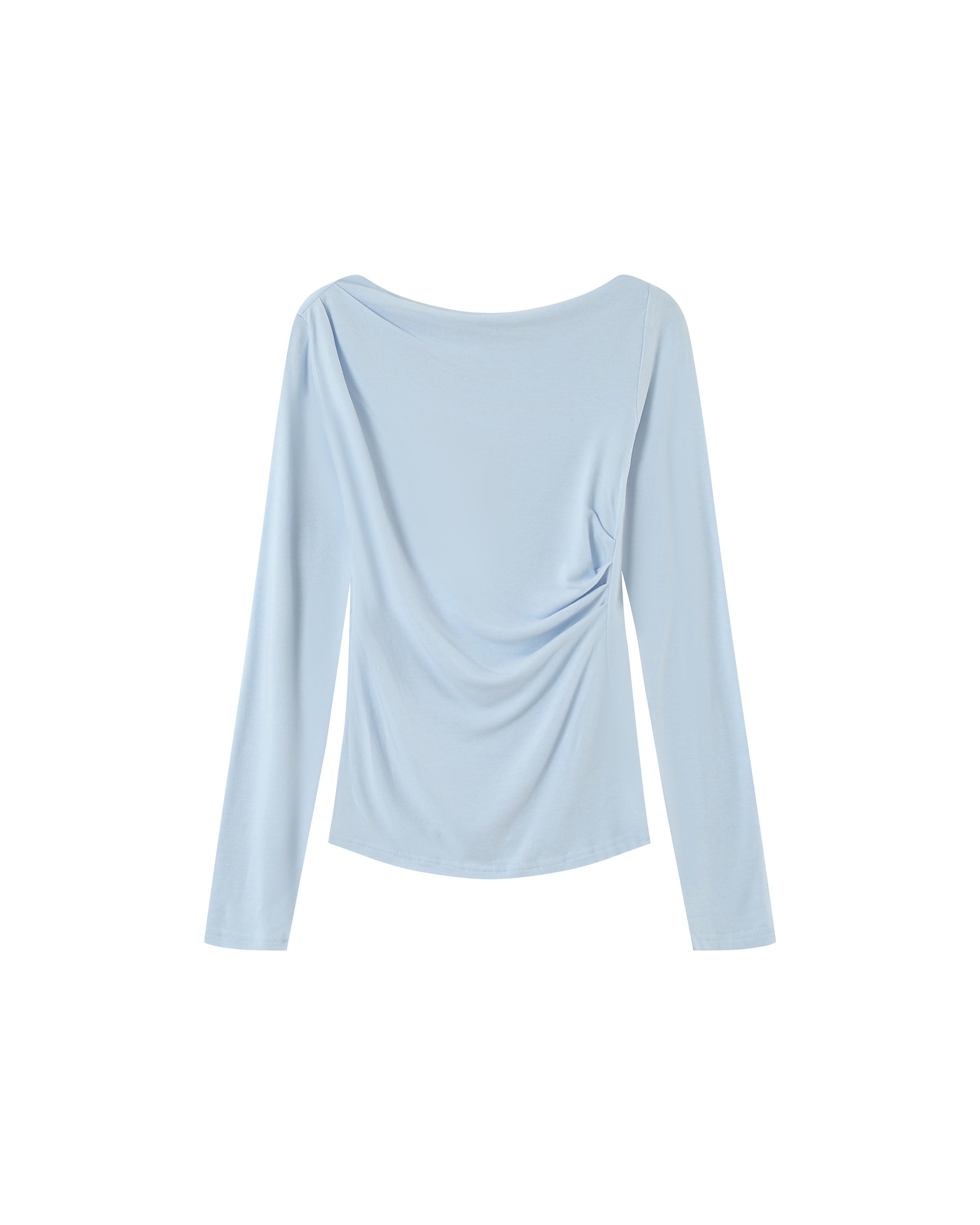 Draped long-sleeve top blue Ponti_13021