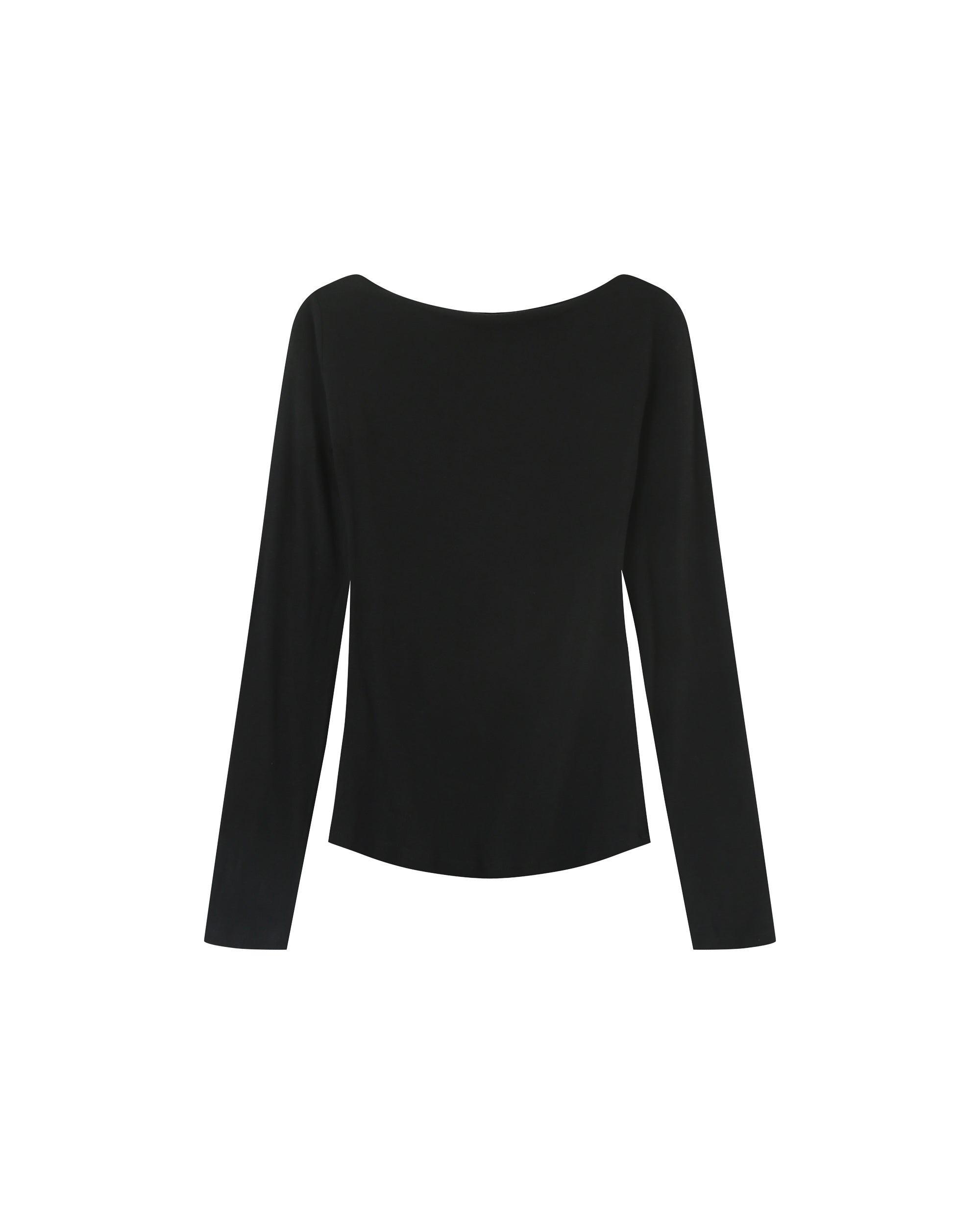 Draped long-sleeve top black Ponti_13021