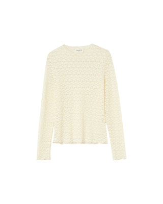 Transparent lace top ecru Prairie_13047
