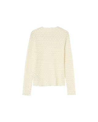 Transparent lace top ecru Prairie_13047