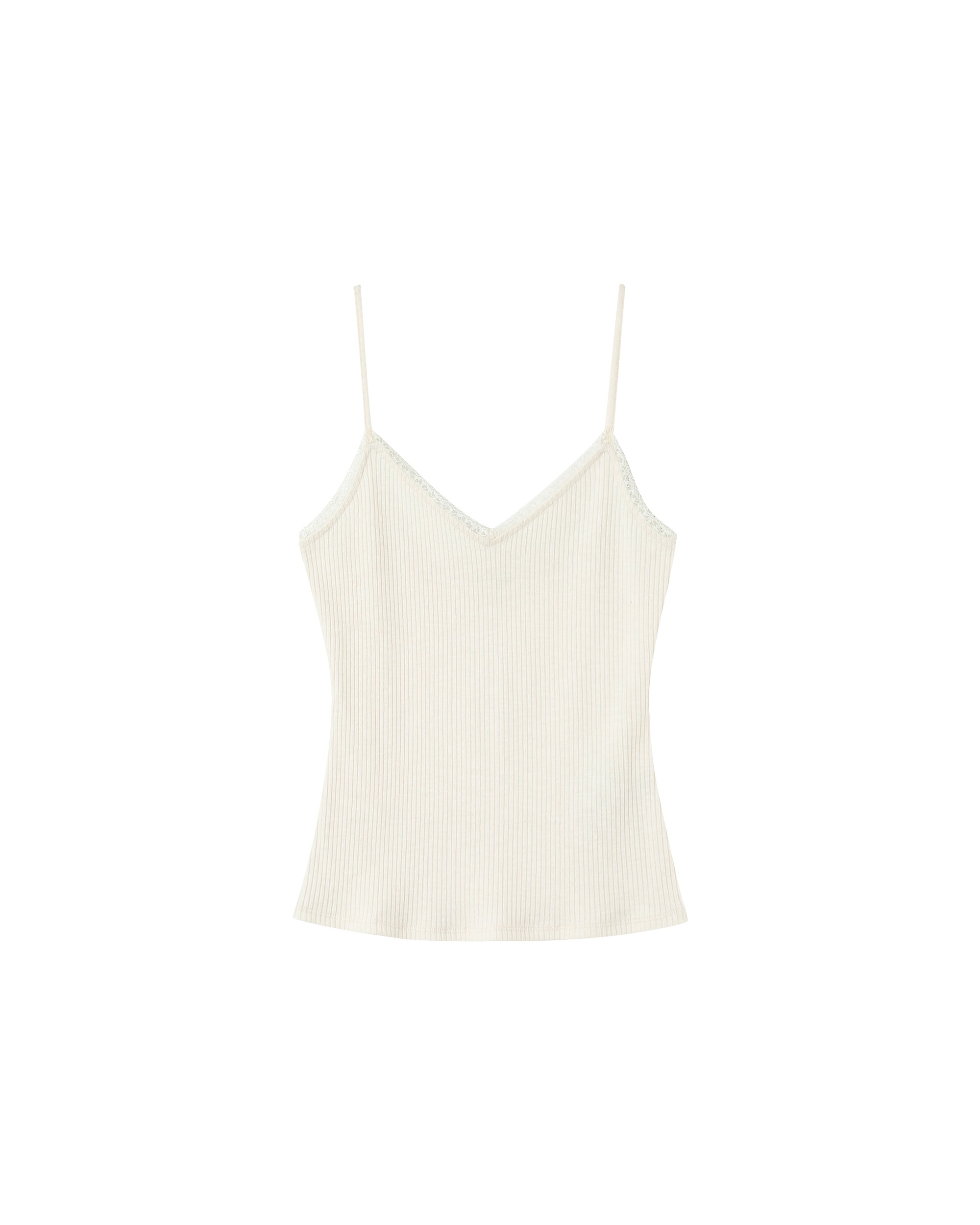 Top avec lisere en dentelle ecru Presto