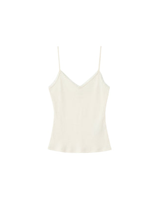 Top avec lisere en dentelle ecru Presto