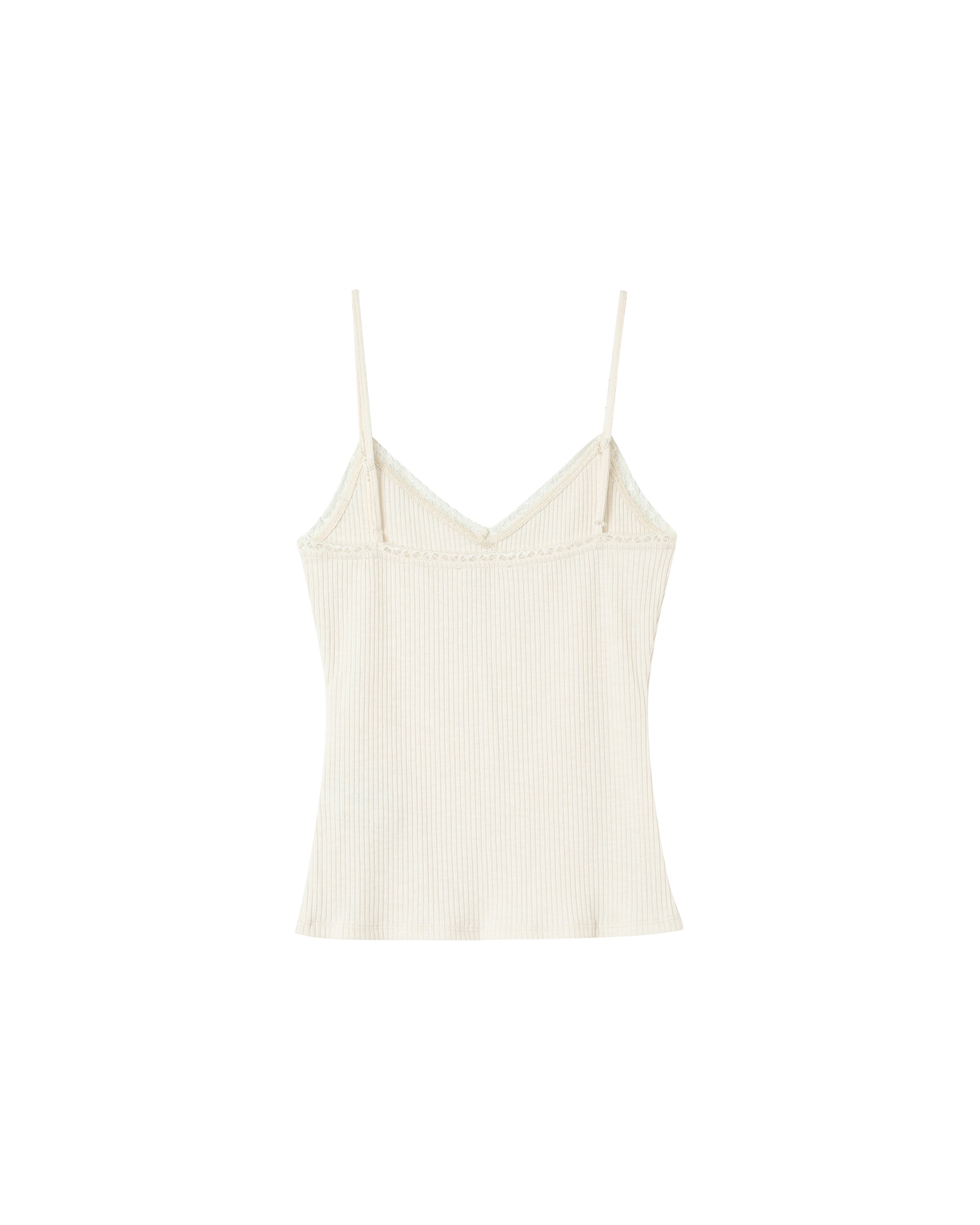 Top avec lisere en dentelle ecru Presto
