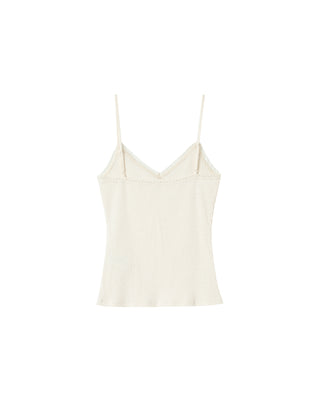 Top avec lisere en dentelle ecru Presto