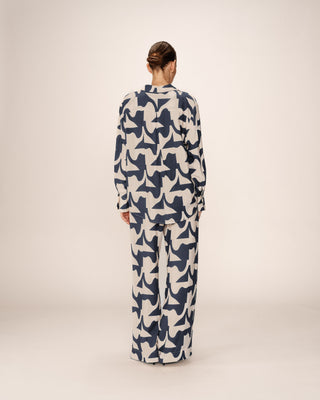 Chemise a motifs marine Primo