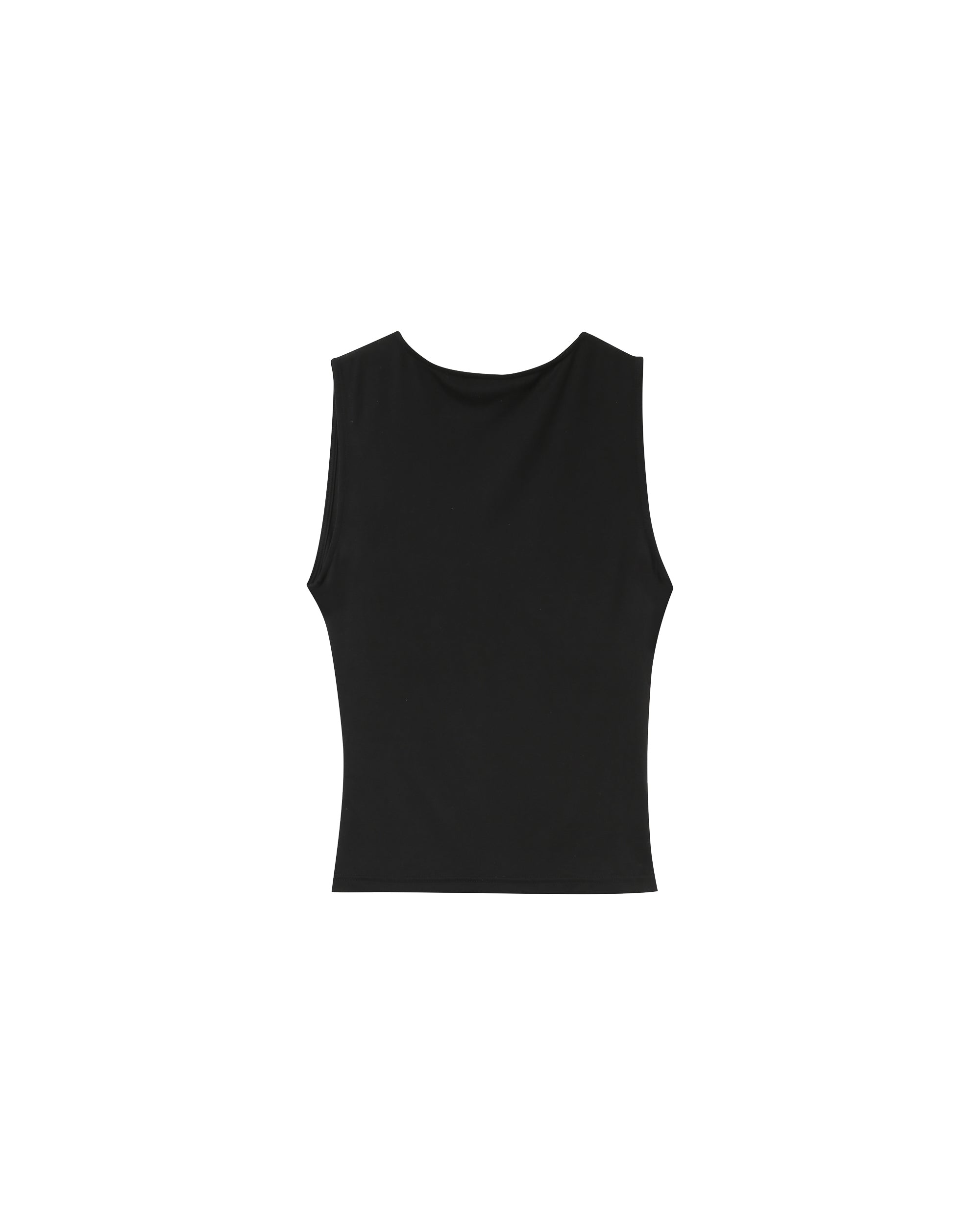 Top sans manches drape noir Pure