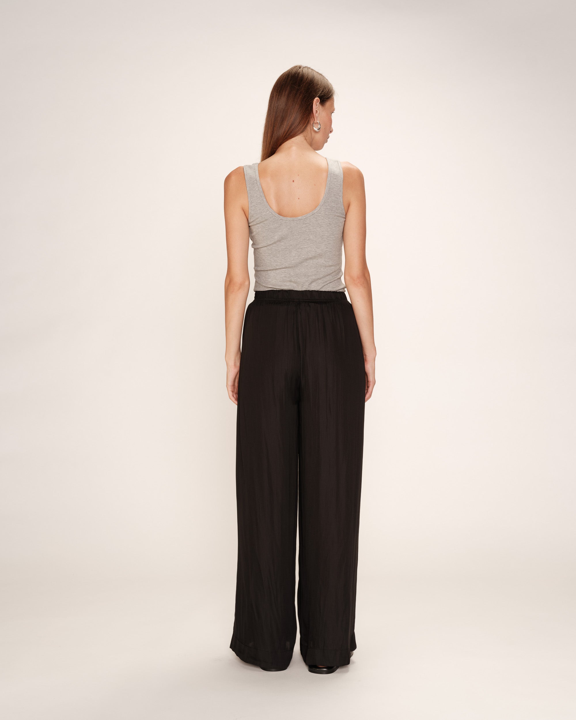 Pantalon large fluide noir Rain