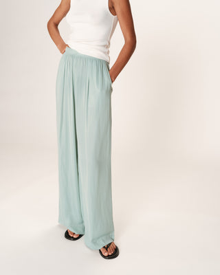 Pantalon large fluide vert Rain