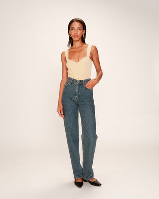 Heart neckline body yellow Raphael