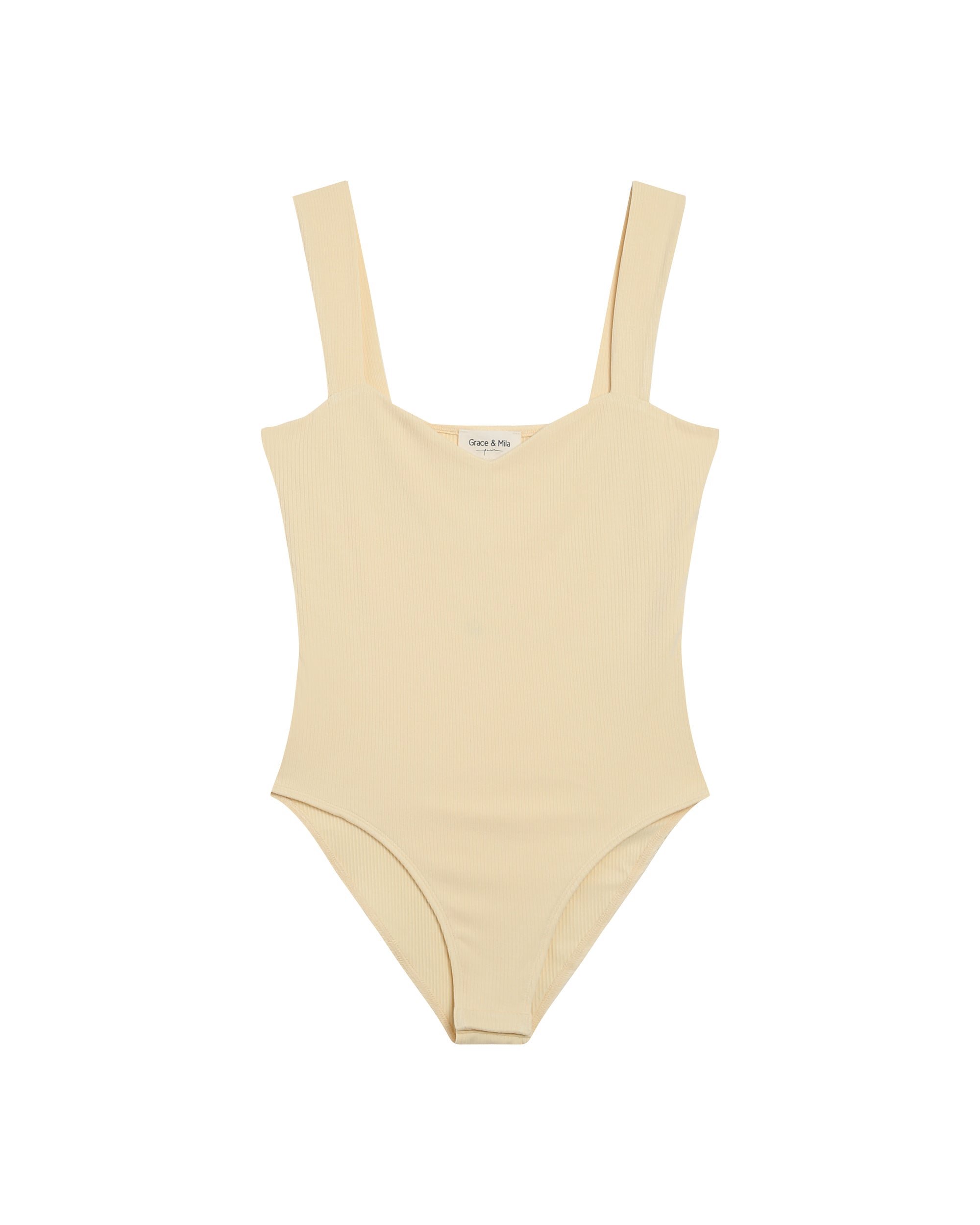 Heart neckline body yellow Raphael